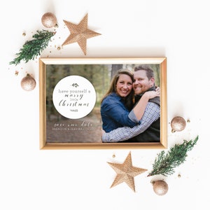 Marry Little Christmas - Save the Date Card, afdrukbare digitale Save the Date, kerstkaart