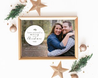 Marry Little Christmas - Save the Date Card, Printable Digital Save the Date, Christmas Card