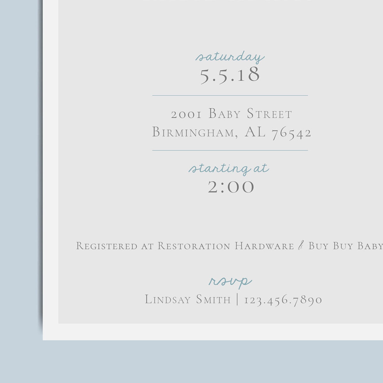 Rocking Horse Baby Shower Invitation vertical, Printable Digital Baby