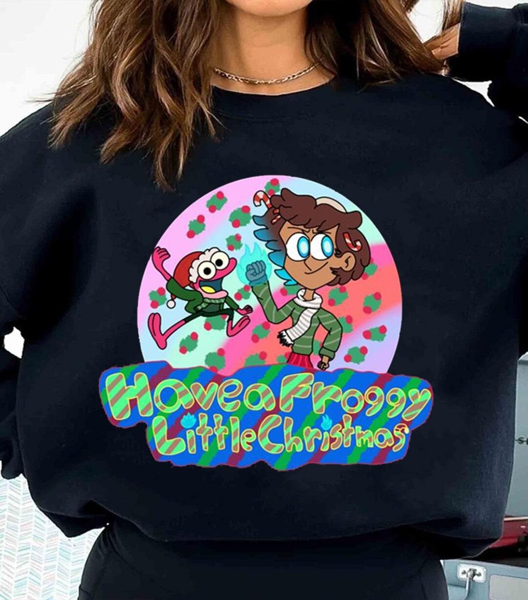 Amphibia Froggy Little Christmas Unisex Sweatshirt, Disney Amphibia ...