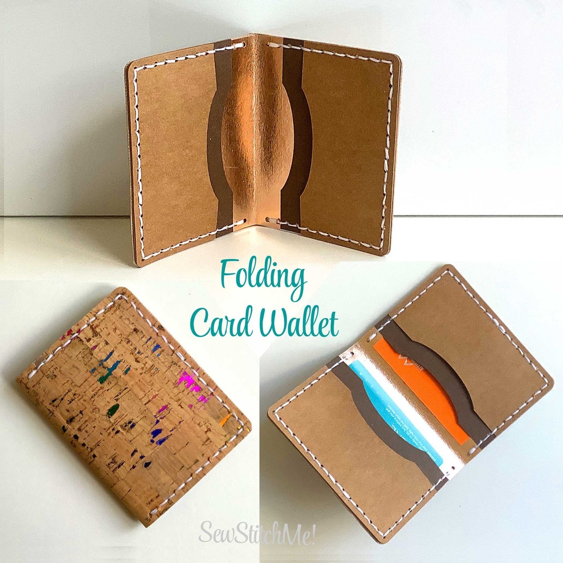 Folding Card Wallet SVG Cut Files & PDF making instructions Etsy