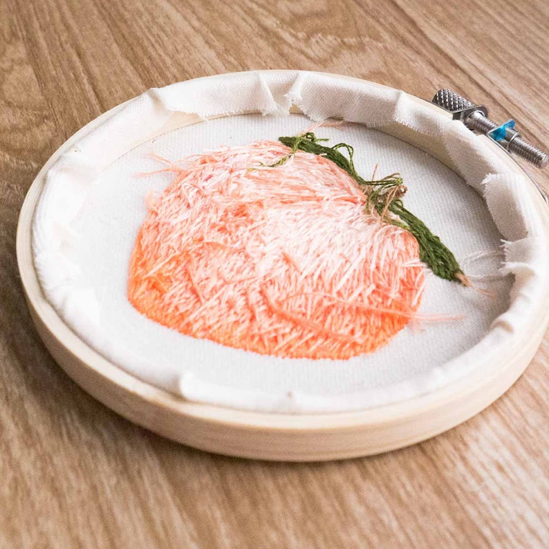 Embroidery Peach art Peach emoji Peachy Embroidery