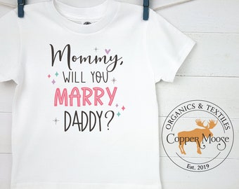 Proposal kids shirt, proposal girls shirt, proposal boys shirt, Mommy will you marry daddy shirt, marry my daddy shirt, propose shirt