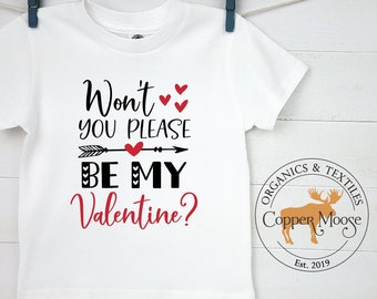 Valentine's Kids Shirt, Be My Valentine Kids Shirt, Valentine's Day Girls Shirt, Valentine's Day Boys Shirt, Toddler Valentine's Day Shirt