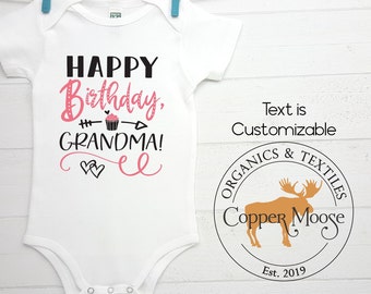 happy birthday grandma onesie