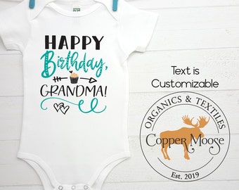 happy birthday grandma onesie