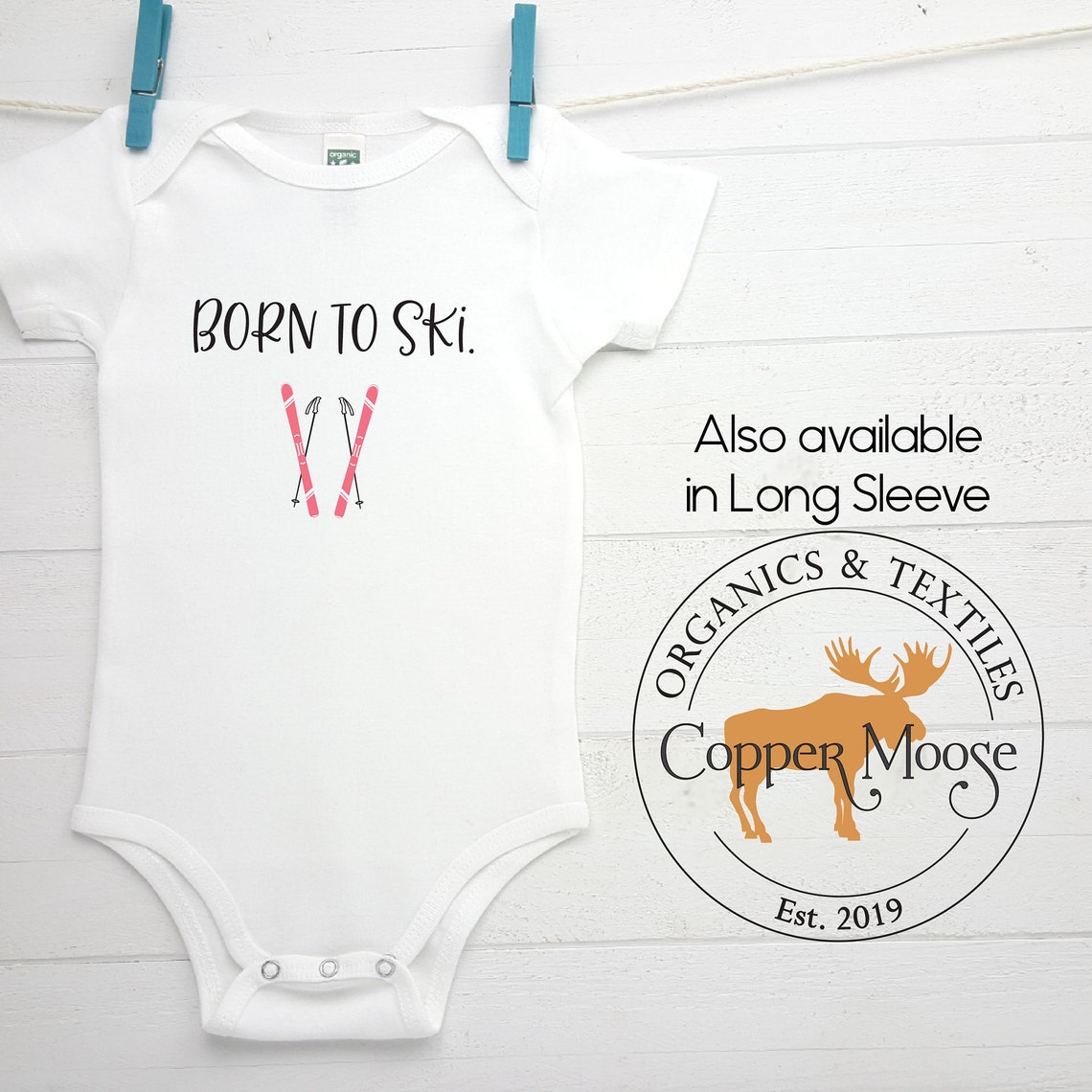 Ski Onesie® Born to Ski Onesie Ski Baby Organic Baby Etsy