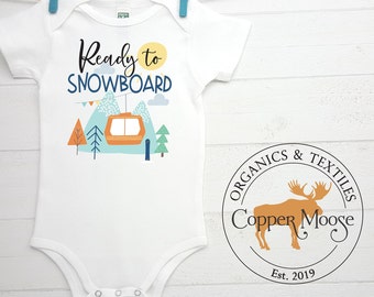 Snowboard Onesie®, Snowboard Baby, Baby Girl Snowboard, Baby Boy Snowboard, Snowboard Baby, Unisex Baby Clothes