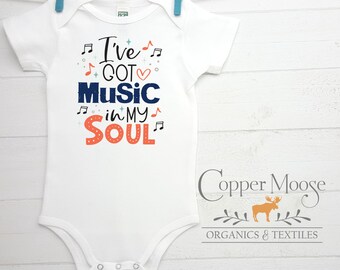 Music Onesie®, Music Baby, Organic Baby Onesie®, Band Onesie®, Musician Baby, Music in my Soul Onesie®, Music Baby Girl, Music Baby Boy