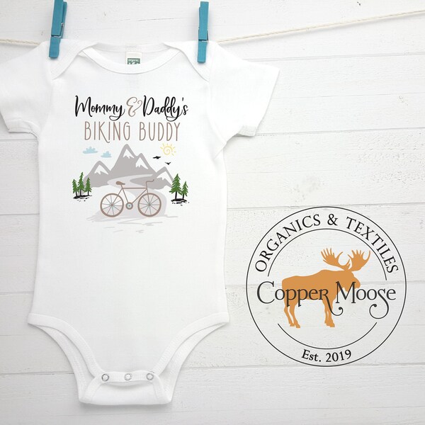 Biking Buddy Onesie, Bike Onesie, Mountain Bike Baby, Bicycle Onesie, Bike Baby Clothes, Baby Bike Outfit, Infant Mountain Bike, Baby Gift