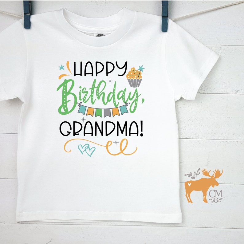 Happy Birthday Grandma Kids Shirt, Happy Birthday Nana Kids Shirt, Happy Birthday Grandma Shirt, Happy Birthday Nana Shirt Green