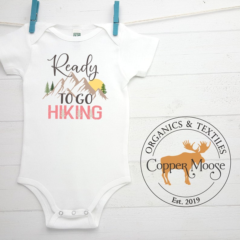 Baby Girl Clothes Ready to Go Hiking Baby Clothes Hiking Onesie\u00ae Baby Boy Clothes Organic Baby Onesie\u00aeBodysuit Adventure Baby