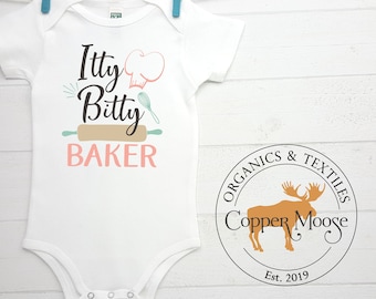 Itty Bitty Baker, Onesie®, Baker Onesie®, Chef Hat Onesie®, Kids Baking, Baking Baby, Baking Onesie®, Baker Baby Shirt