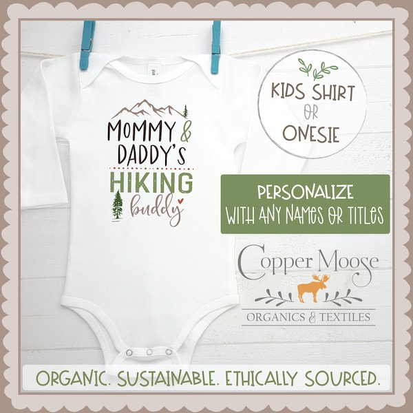 Hiking Onesie®, Hike Onesie®, Hike Baby, Hiking Baby, Hiking Buddy, Abbigliamento biologico per neonati, Abbigliamento per bambina da escursionismo, Abbigliamento per neonato da escursionismo