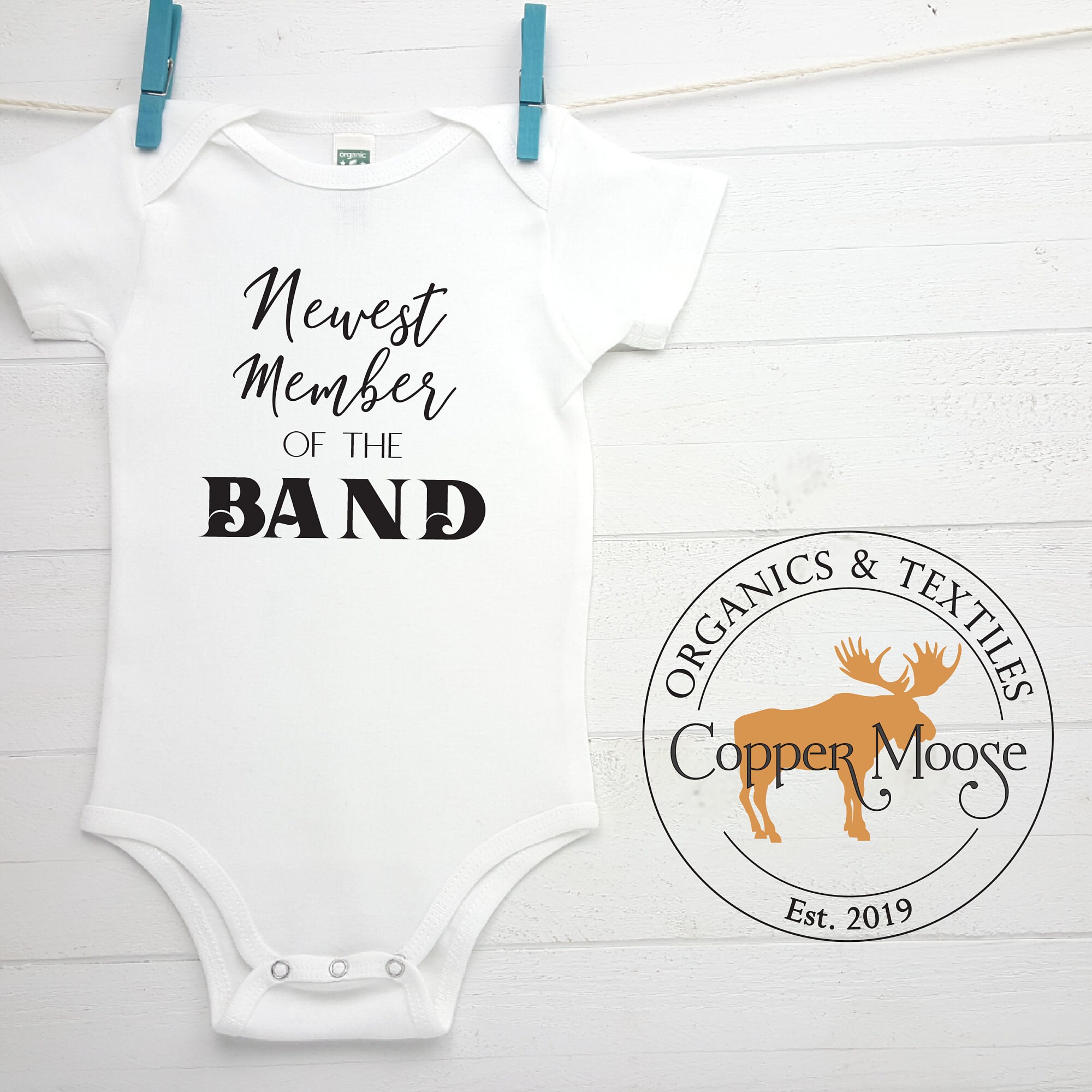 Baby Band Onesie® Organic Baby Onesie® Newest Member of the Etsy