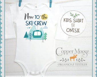 Ski Onesie®, Ski Crew, New to the Ski Crew, Ski Baby, Organic Baby Clothes, Baby Girl Ski, Baby Boy Ski, Baby Clothes, Ski Baby Outfit