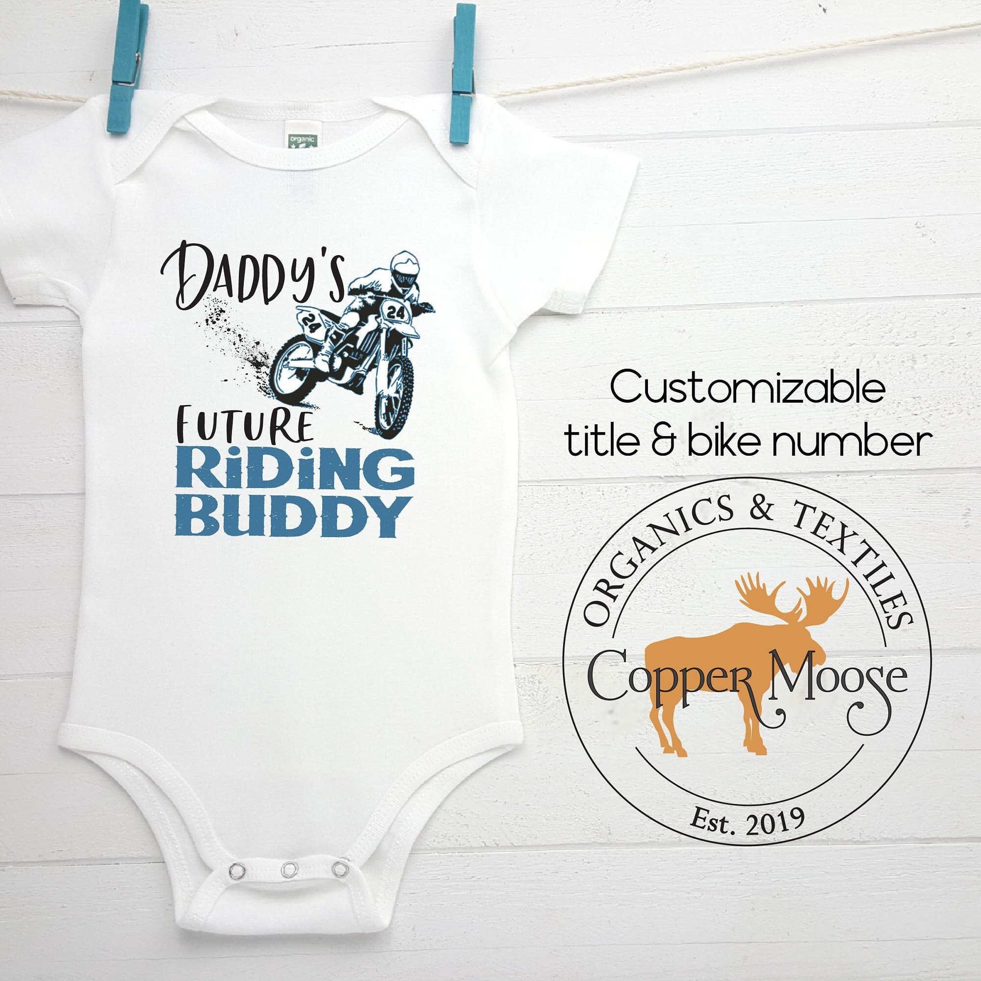 Motocross Baby Bodysuit Daddys Next Riding Buddy Dirt Bike 