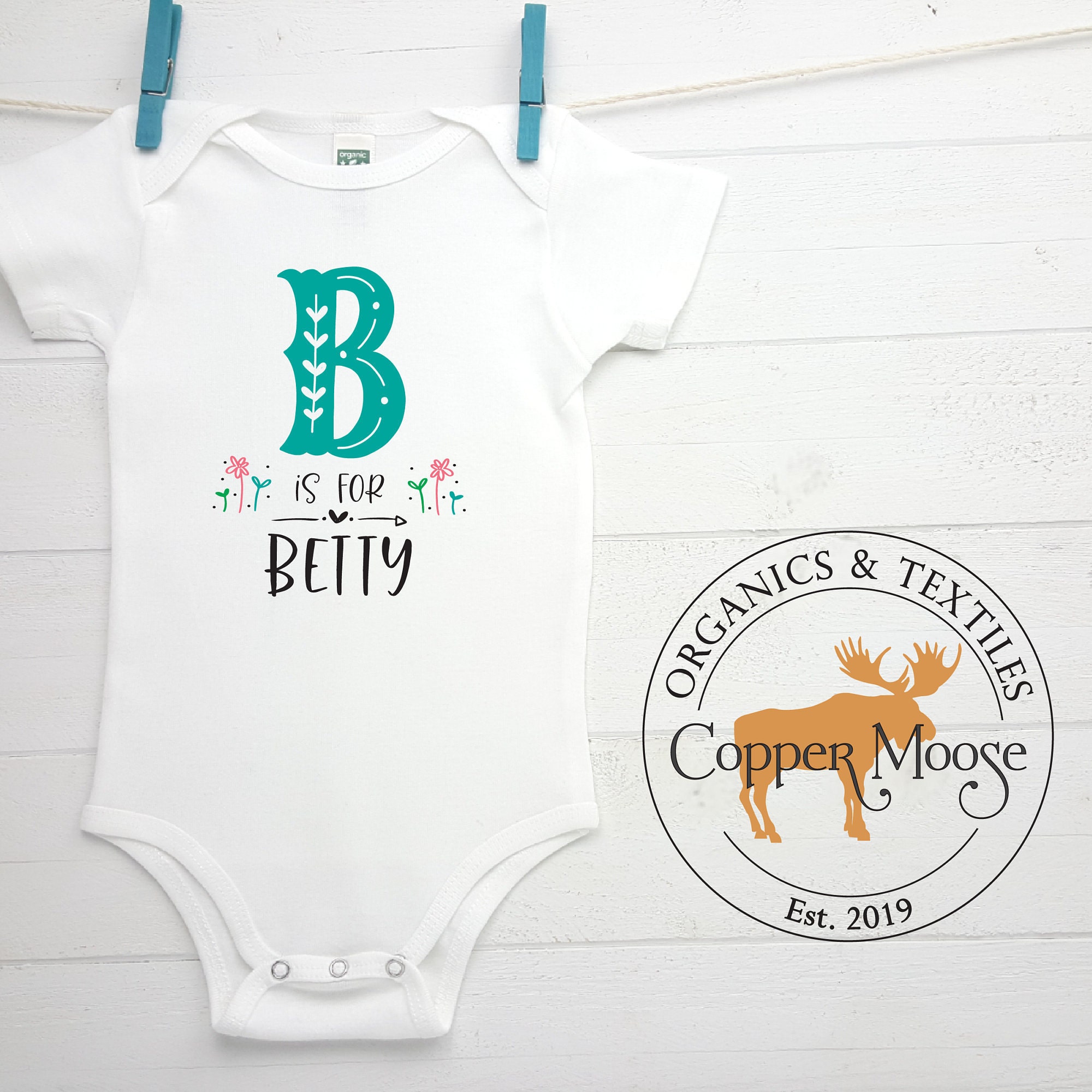 Monogram Onesie Initial Onesie Monogram Baby Girl Onesie Etsy