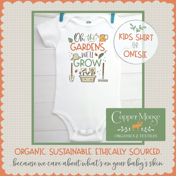 Garden Onesie®, Garden Baby, Garden Baby Girl, Garden Baby Boy, Garden Baby Clothes, Vegetable Baby Clothes, Vegetable Garden, Spring Baby