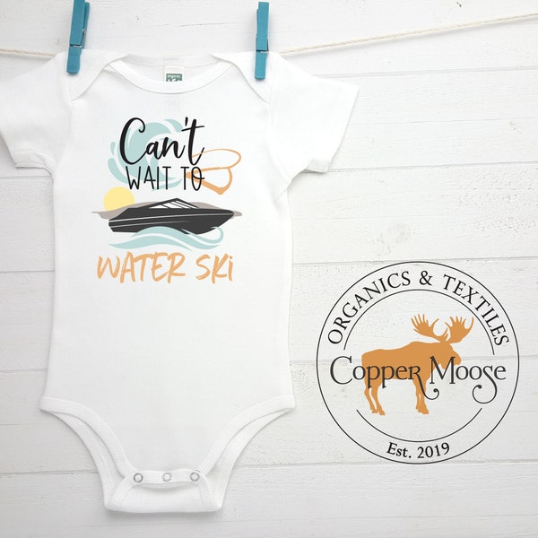 Water Ski Onesie®, Water Ski Baby, Baby Girl Water Ski Baby Boy Water Ski, Water Skiiing Onesie®, Unisex Baby Clothes, Lake Onesie®