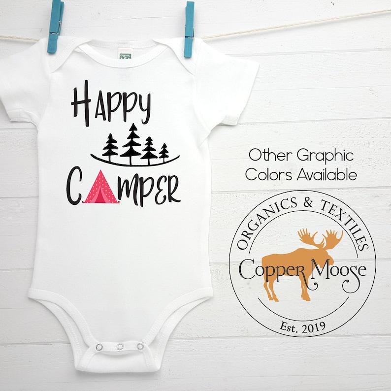 Camping Onesie® Organic Baby Onesie®/bodysuit happy Camper Etsy