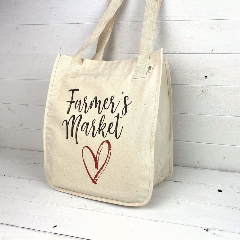 Organic Large Market Tote Farmer's Market Large Tote Etsy