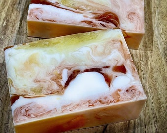 Vanilla Almond Soap | Goat's Milk Soap | Handmade Glycerin Bars | All Natural Skincare | Unique Gifts | Bathtime | Etsy Gifts | Gift for Mom