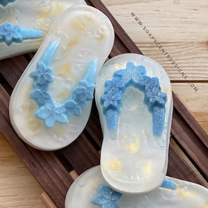 Flip Flops Soap Bars | Glycerin Soaps | Handmade | Beach Themed Favors | Spa | Luau Favors | Summer Soap Gifts | Bathtime | Unique Gifts
