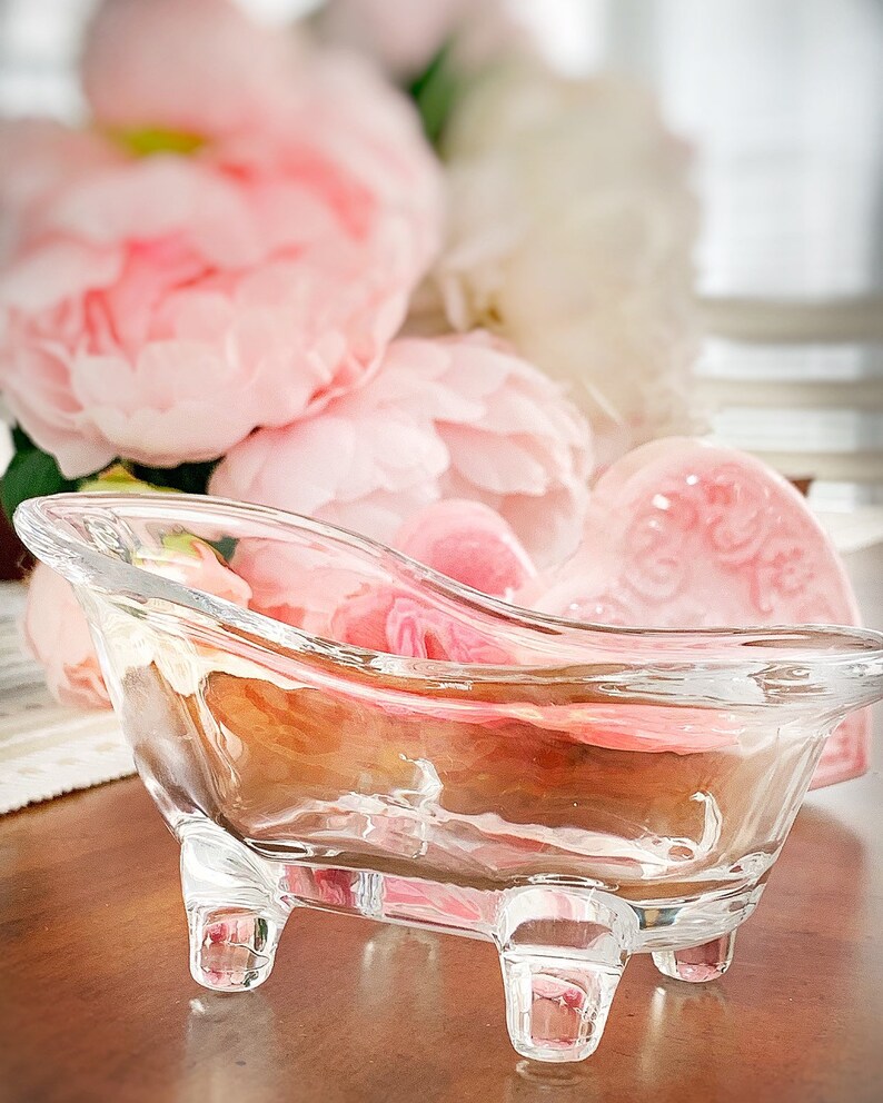 Glass Bathtub Soap Dish Victorian Bathtub Soap Dish Glass Etsy