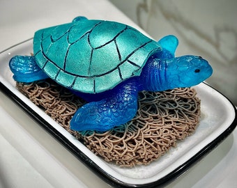 Sea Turtle Glycerin Soap | Handmade | Ocean Theme Favors | Unique Gifts | Beach Theme Soap favor | Soap for Turtle Lovers | Bathtime | Love
