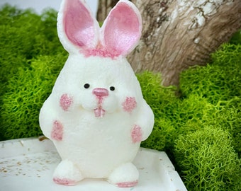 Crip Cotton Bunny Soap Bar | Handmade | Kids Soaps | Cute Rabbit | Party Favor | Natural Soap | Rabbit Shaped Soap | Bathtime | Unique Gift