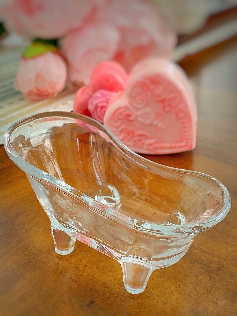 Glass Bathtub Soap Dish Victorian Bathtub Soap Dish Glass Etsy