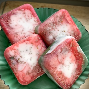 Raspberry Jam Handmade Soap with Chia Seeds | Set of 2 Soap Bars | Hand Soaps | All Natural | Handmade Gifts | Luxurious | Summer | Bathtime