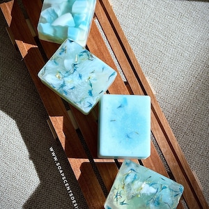 Wild Cornflower Plumeria Guest Size Soaps | Handmade | Unique Gifts | Natural Soaps | Guest size Soap bars | Gifts for Mom | Gifts for him