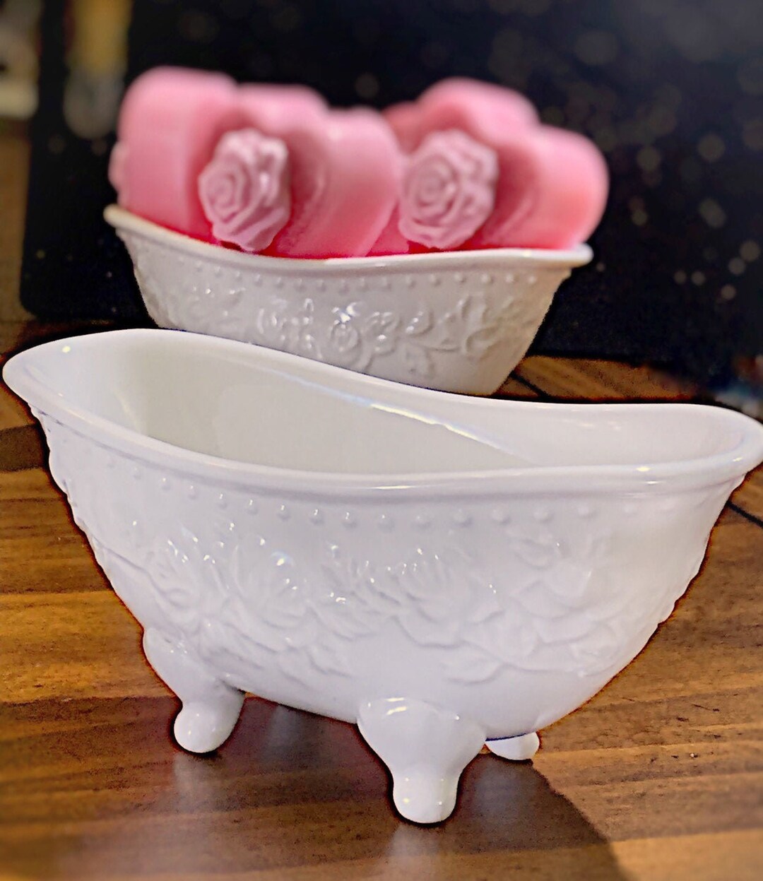 Bathtub Shaped Ivory Porcelain Soap Dish 61/2 Long Etsy