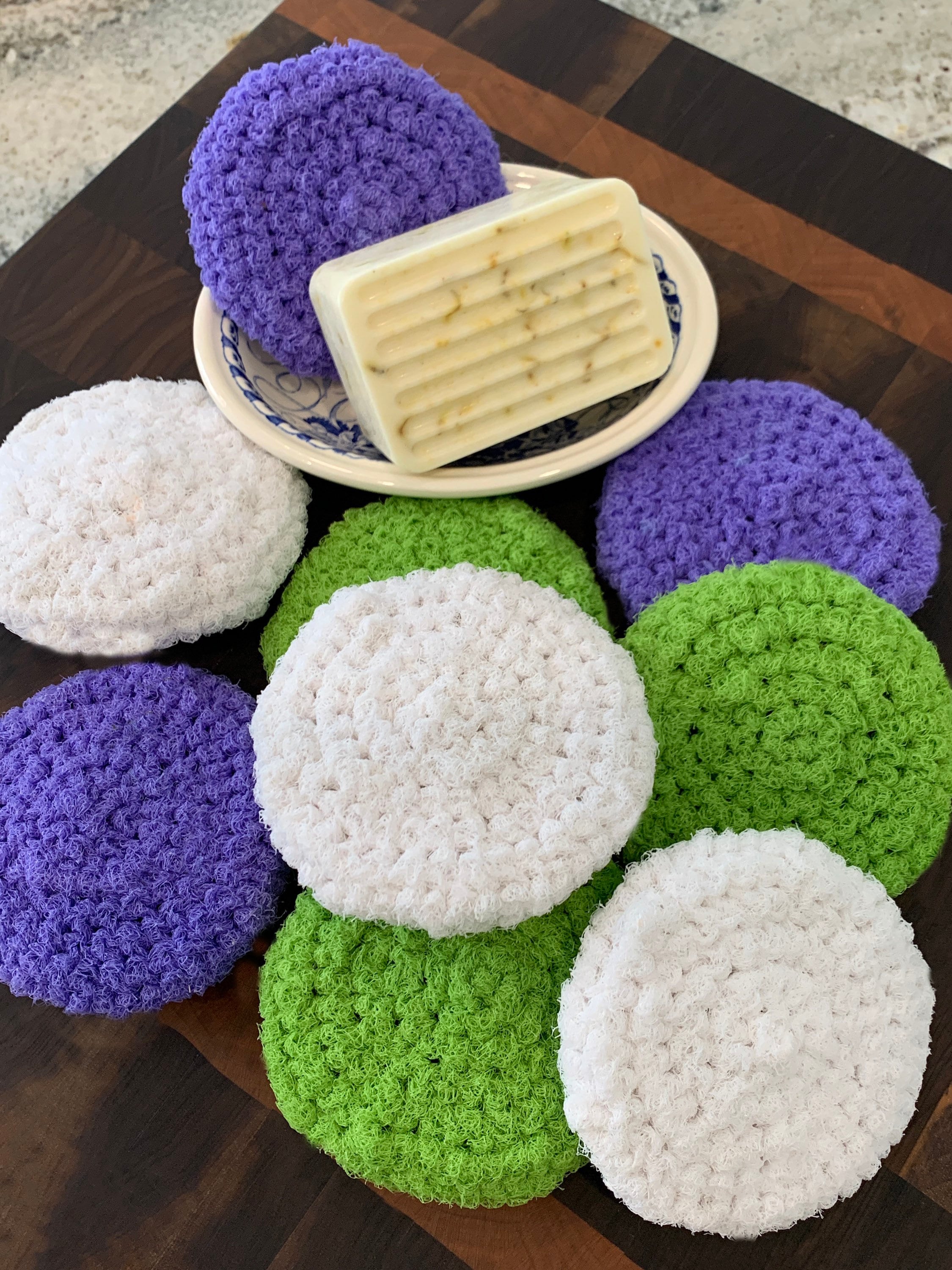 Scrubbies for Clean Hands | Round Crocheted Scrubbies | Hand Scrubby ...
