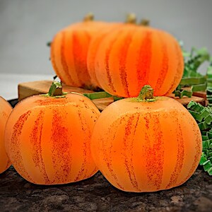 3 Mini pumpkin soaps Holiday soaps Fall decorations Pumpkins Harvest gifts Guest size soaps Ginger soaps Glycerin soaps image 3