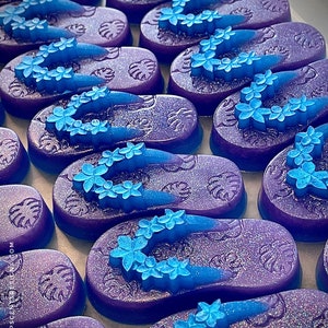 Flip Flop Lavender-Almond Soaps | Handmade | Beach Theme Favor | Sandal Shaped Soap | Bridal Shower | Teacher’s Day Gift | Natural Soaps