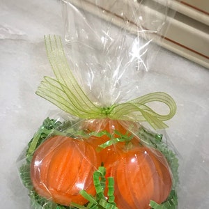 3 Mini pumpkin soaps Holiday soaps Fall decorations Pumpkins Harvest gifts Guest size soaps Ginger soaps Glycerin soaps image 8