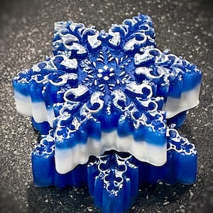 Peppermint snowflake Handmade Soap | Gift Ideas | Unique Gift | Holiday Gift | Handcrafted Glycerin Soap | All Natural | Moisturizing Soaps