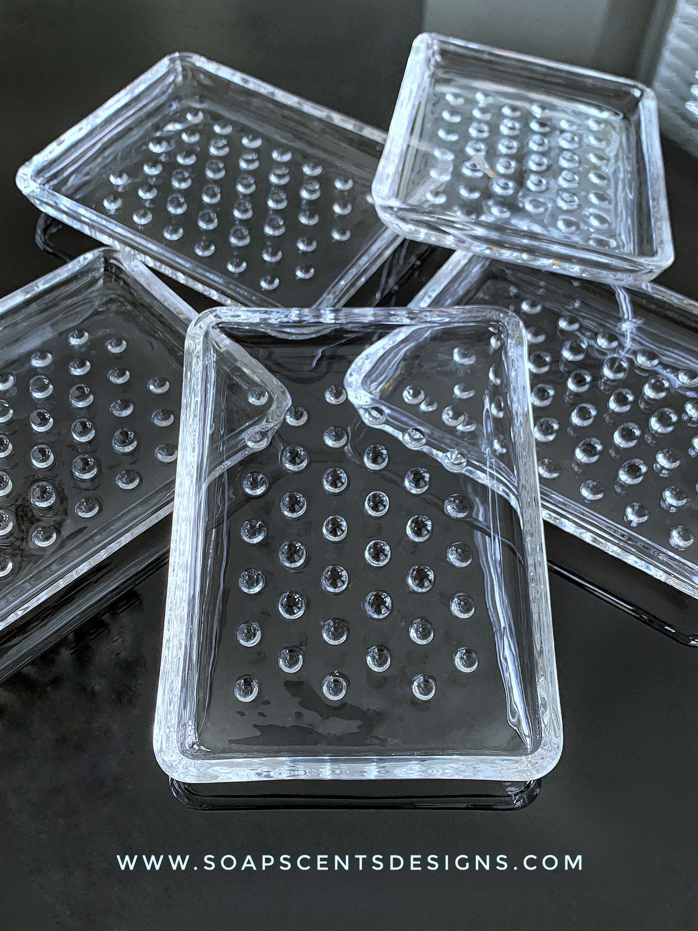 Glass Soap Dish Soap Dish With Bubbles Dish for Tea Light Etsy