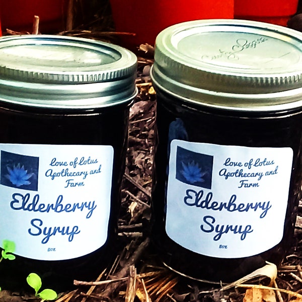 Elderberry Syrup - Wild Harvested Elderberries - Organic - Non-GMO - 8oz