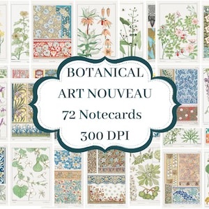 Cartes postales Art nouveau d'Eugene Grasset | Cartes de correspondance florales | Cartes postales botaniques imprimables | Eugène Grasset Fournitures de scrapbooking