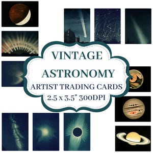 Vintage Astronomy Artist Trading Cards | Trouvelot | Celestial Ephemera