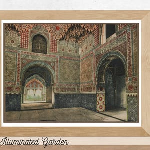 Moorish Architecture Poster | Vintage Alhambra Printable Art | Alhambra Palace Wall Art | Moorish Art Print | Alhambra Wall Decor