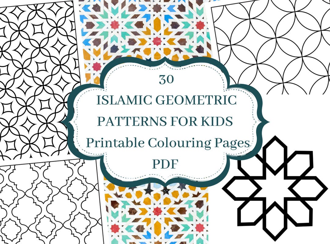 Islamic Geometric Pattern Printable Papers for Kids | Moroccan Art ...