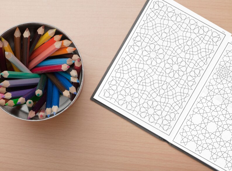 Islamic Geometric Colouring Pages | Islamic Geometric Pattern ...