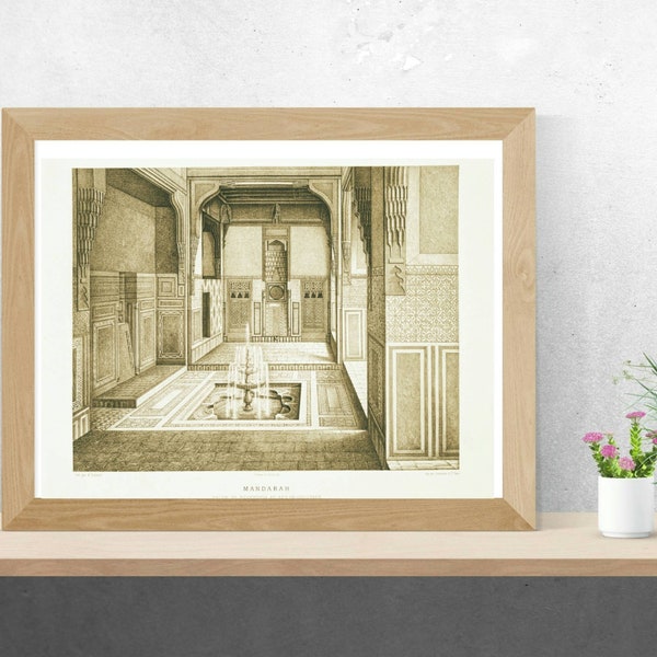 Islamic Home Decor | Vintage Mosque Print | Printable Islamic Wall Art