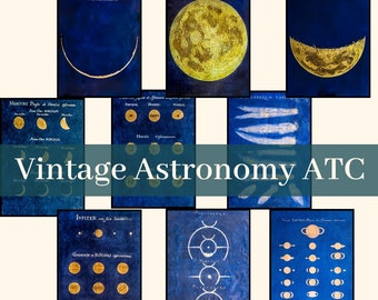 Vintage Astronomy Artist Trading Cards | Astronomy Ephemera | Celestial Ephemera
