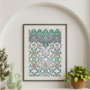 Turkish Poster Art Prints | Turkish Style Wall Decor | Arabic Wall Art Print | Islamic Pattern Wall Art | Middle Eastern Art Poster